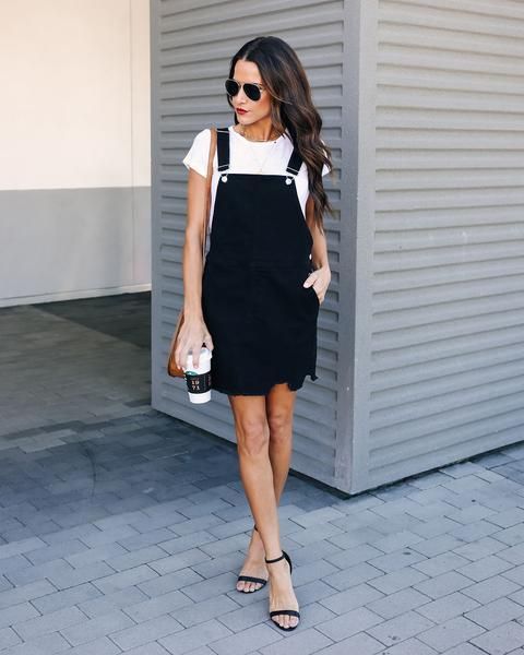 Black%20Colour%20Simple%20Pinafore%20Short%20Denim%20Dress%20with%20t%20-%20shirt%20Free%20For%20Women%20-%20Image%204