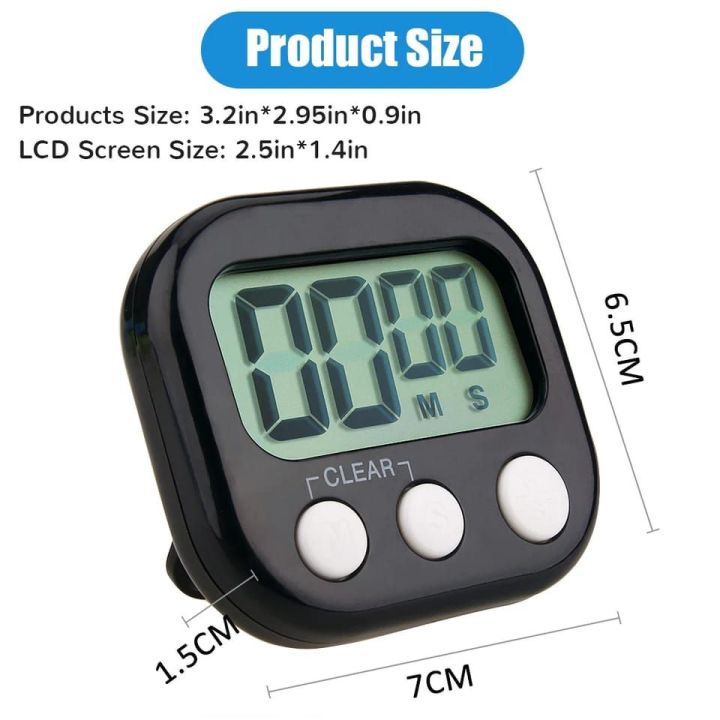 Magnetic LCD Digital Kitchen Countdown Timer Stopwatch with Stand Practical Cooking Sports Alarm Clock Reminder Tools