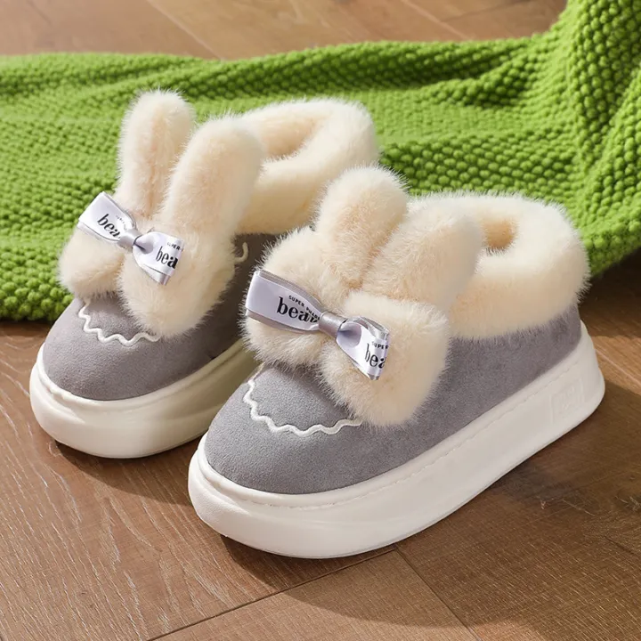 Snow%20Boots%20Winter%20New%20Women%20Warm%20Padded%20Cotton%20Shoes%20Indoor%20Thick%20Bottom%20Plush%20Rabbit%20Cotton%20Boots%20Leisure%20Soft%20Sole%20Ankle%20Boots%20-%20Image%203