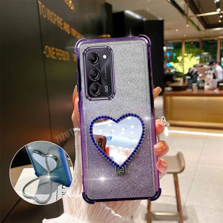 Love%20Heart%20Makeup%20Mirror%20Glitter%20Luxury%20Ring%20Phone%20Holder%20Case%20On%20For%20%20%20A55%205G%20Girl%20Woman%20Used%20Anti-knock%20Cover%20-%20Image%207