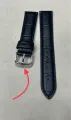 18mm 20mm 22mm Genuine Leather Watch Strap Black Color Watch Accessories. 