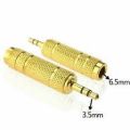 3.5mm Male to 6.5mm Female Audio Adapter with Gold-Plated Connectors for Enhanced Sound Quality and Versatile Compatibility. 