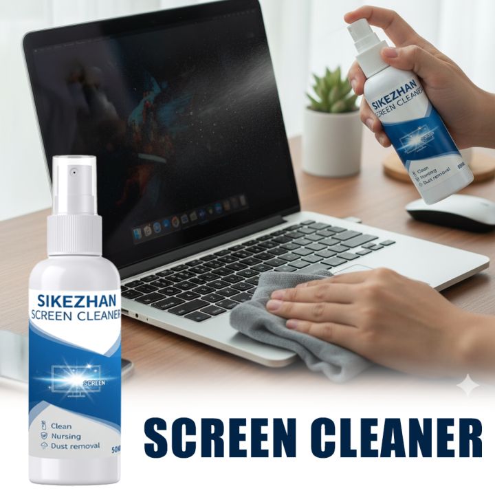 Screen Cleaning Spray,Streak‑Free Anti‑Static Display Cleaner for Phone/Tablet/Laptop/Monitor/TV,Removes Fingerprints & Dust
