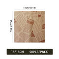 50/100pcs Oil-Proof Paper For Wrapping Sandwich Packaging Burger Bread Fried Food Fryer Air Baking Paper Plate Mat Accessories. 