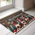 VIKAMA Christmas Carpet Three Santa Claus Doormat Entrance Welcome Mat Outdoor Carpet Rug For Bedroom Living Room Home Decoratio.