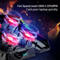 Coolcold Gaming RGB Laptop Cooler 12-17 Inch Led Screen Laptop Cooling Pad Notebook Cooler Stand With Six Fan And 2 USB Ports. 