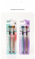 Soft Bristle 3D Triple Head Toothbrush for Adults with Tongue Ser Home Care Manual Brush. 