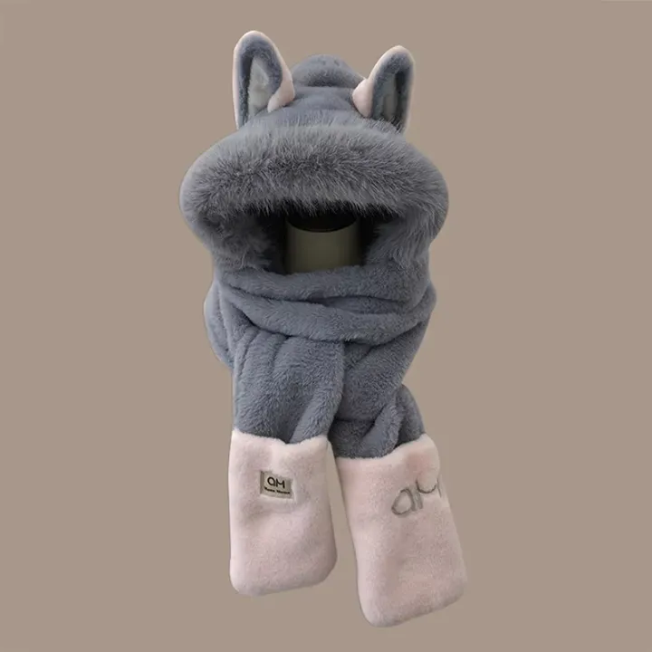 Winter%20New%20Outdoor%20Fox%20Warm%20Ear%20Protection%20Scarf,%20Furry%20and%20Fashionable%20One-Piece%20Plush%20Hat%20-%20Image%206