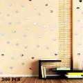 Pack of 20 Aesthetic 3D Heart Mirror Wall Stickers – Minimalist Acrylic Wall Art for Bedroom, Living Room & Home Decor. 