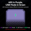 JEYI 40Gbps USB 4.0 M.2 NVMe SSD Enclosure M2 To Type-c 4.0 Solid State Drive Case Compatible with Thunderbolt 4/3 USB 3.2/3.1/3. 