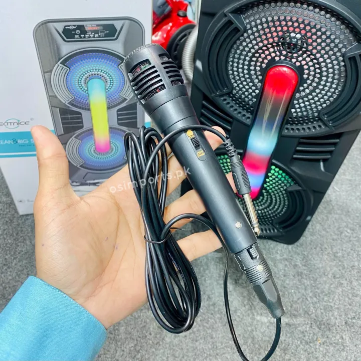 Greatnice%20Gts-1702%20Bluetooth%20Wireless%20Portable%20Outdoor%20Speaker%20Dual%208%20Inch%20With%20Wired%20Microphone%20-%20Image%204