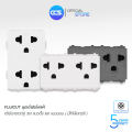 Fujicut double ground socket vertical and horizontal shape with safety curtain, fire-proof, good quality product color. 