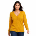 Cardigan Top For Women Summer Knit Fabric V-Neck Casual Style Multiple Colors. 