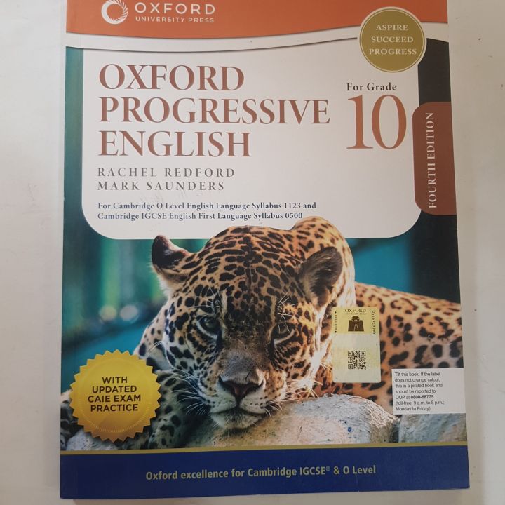OXFORD PROGRESSIVE ENGLISH FOR GRADE 10 4TH EDITION BY RACHAEL REDFORD