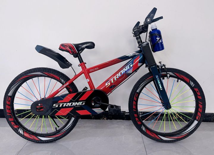 Kids 20 inch Sports Cycle With Front Water Bottle 2.5 Tyres beautiful Colorful Spokes Made in China Daraz.pk