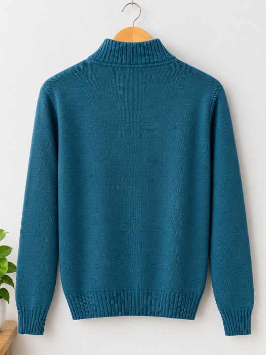 Full%20Sleeves%20Quarter%20Zip%20High%20Neck%20Sweater%20For%20Men's%20/%20Men's%20Winter%20Woolen%20Jersey%20/%20Men's%20Winter%20Collection%20-%20Image%202