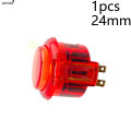 5V LED Illuminated Arcade Light Push Button 30mm/24mm Clear Plastic Coin Operated Joystick Game Button for DIY Arcade Machine. 