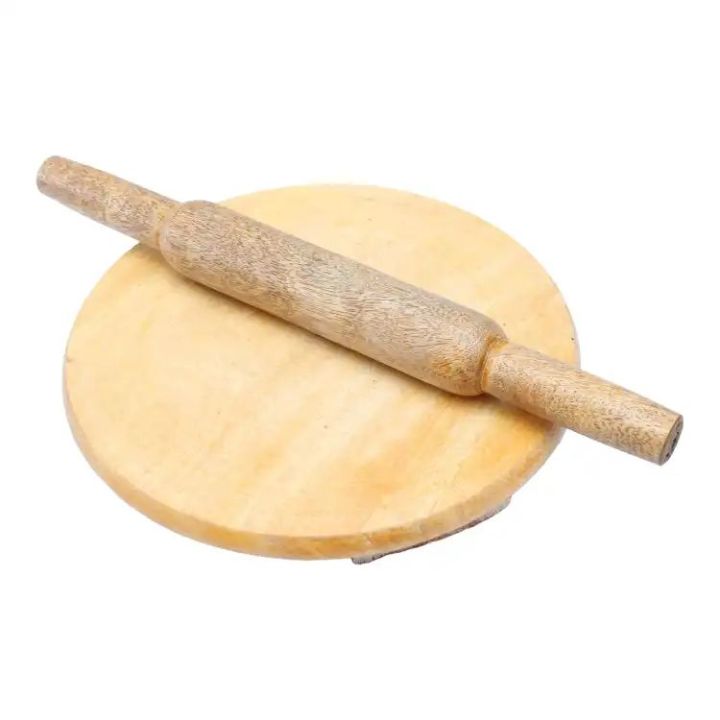 Wooden Flat Board And Roller (Belan) For Roti | Smooth Surface Round ...