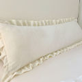 Length Sleeping Pillowcase with Ruffle Winter Couple Double Fleece Flannel Warmth Big Size Pillow Covers Home Bedding 45*180cm.