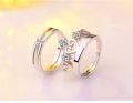 Adjustable Heart Shape Cute Couples Rings. 