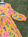 printed long loan maxi for girls. 