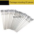 20pcs Scratch Brush Pen Set, Stainless Steel Bristles Pen Style Prep Sanding Brush,Removing Corrosion and Rust.