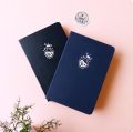 Black or Navy BuJo Potion Sparkle Minimalistic Bullet Journal Notebook Dot grid Diary Dotted pages Holographic Foil on leather journals. 