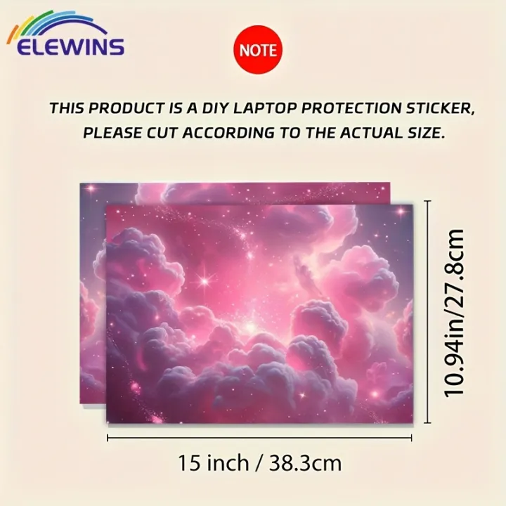 Pack%20of%202%20Pink%20Sky%20Pattern%20Laptop%20Art%20Decal%20Case,%20Universal%20Laptop%20Skin%20Sticker%20for%20Laptops,%20Cars,%20Helmets,%20Motorcycles,%20-%20Image%202