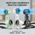 Strong Wind 5-Speed LED Display 180° Foldable Handheld & Neck Fan, Turbo Portable Cooling Fan for Travel Outdoor Office. 