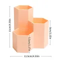 Multi-functional Pen Holder Simple Frosted Honeycomb Pen Holder Large Capacity Desk Stationery Storage Box Office Accessories. 