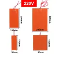 12V 220V Silicone Rubber Heating Pad Flat Heater Band Square Heated Bed Flexible Waterproof 3D Printer Glue Sticker Adhesive. 