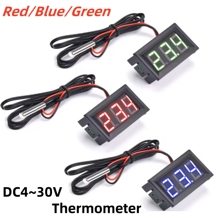 DC4~30V LED 0.56-inch Three-digit Digital Display Thermometer Sensor ...