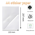 Transparent Vinyl Sticker Paper 10 sheets waterproof Label Sticker A4 white Glossy Matte printable stickers for Inkjet Printer. 