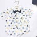 Imported Suit for Baba boy Size 6 month  to 2 years Eid Collection colour White skin & Blue white Cotton Summer Collection. 