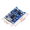 TP4056 1A Li-Ion Battery Charging Board Micro USB with Current Protection is a tiny module, perfect for charging single cell 3.7V 1 Ah or higher lithium ion (Li-Ion). 