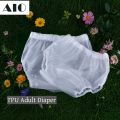 AIO 2Pcs Reusable Waterproof TPU Adult nappy Large size Diaper Cover Easy-to-clean Incontinence pants Diaper Soft Dropshipping.