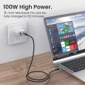 Mobile Phone USB C to USB Type C Cable PD 100W Fast Charging Line Quick Charge 4.0 Right Angle Wire 90 Degree Data 0.5m/1m/2m.