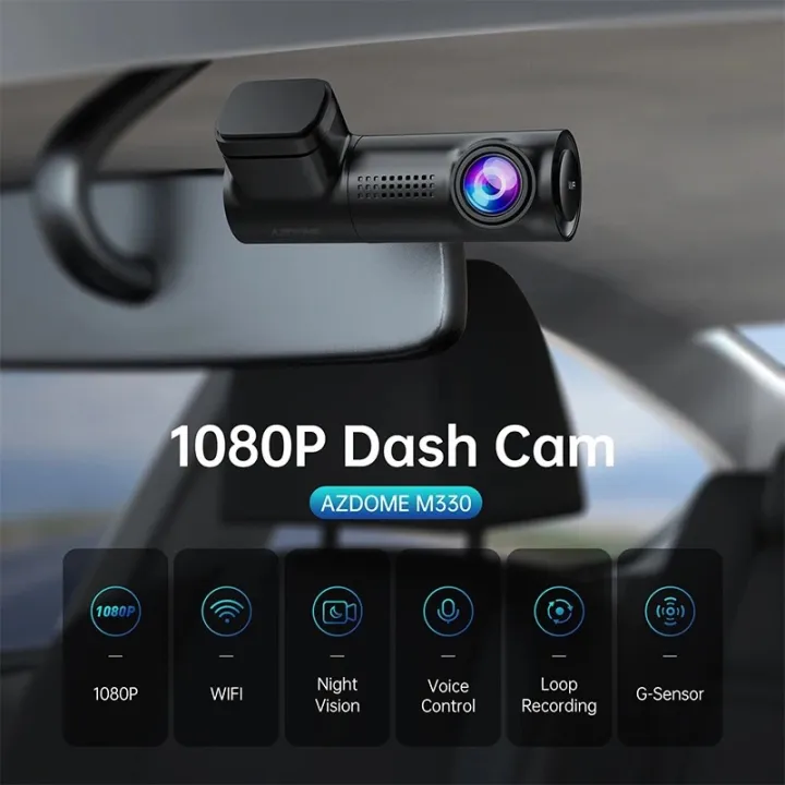 AZDOME%20M330%20Dash%20Cam%20English%20Voice%20Control%201080P%20Mini%20Car%20DVR%20WiFi%20Camera%20for%20Vehicle%20Night%20Vision%20G-Sensor%2024H%20Parking%20Monitor%20-%20Image%202