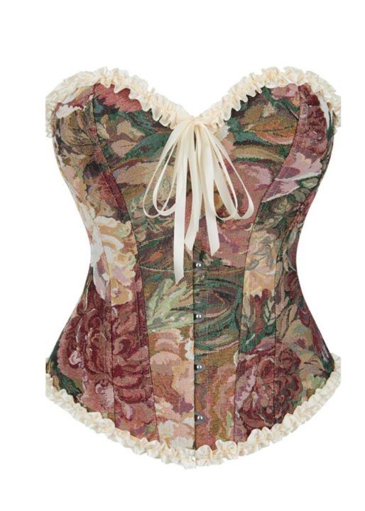 Women%20Overbust%20Corset%20Vintage%20Floral%20Tapestry%20Halloween%20Costume%20Sweetheart%20Front%20Busk%20Ruffle%20Back%20Lace%20Up%20Boned%20Waist%20Cincher%20-%20Image%207