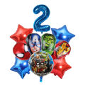 1Set Marvel Avengers Alliance Spider Man Hulk Aluminum Foil Balloon Children's Birthday Party Decoration Iron Man Hero Ball Gift. 