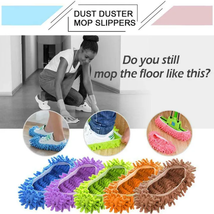 Chenille%20Dust%20Mop%20Slippers%20Foot%20Socks%20Mop%20Caps%20Multi-Function%20Floor%20Cleaning%20Lazy%20Shoe%20Covers%20Dust%20Hair%20Cleaner%20-%20Image%202