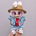 High-quality for Labubu Kids' Clothing 15cm - 17cm Western Denim Clothing and Shoes Set Labubu Universal Clothing. 