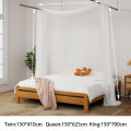 1Pcs Canopy Bed Curtains Canopy Curtains Black Sheer Scarf Luxury Bed Drapes for King Size Beds - Adults and Girls Room Decor. 