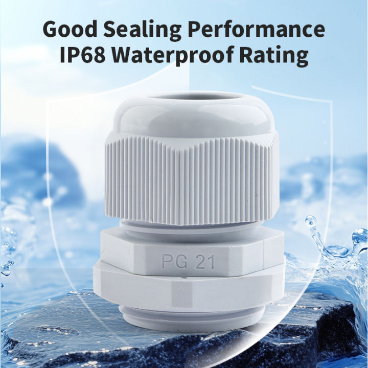 JINH%20IP68%2010Pcs%20PG%20Series%20Waterproof%20Cable%20Gland%20Cable%20Entry%20White%20Nylon%20Plastic%20Connector%20PG7/9/11/13.5/16%20PG19/21/24/25%20-%20Image%202