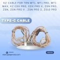 KZ Type C OFC Copper Earphone Cable with Mic Kz Cable For ten mt1, mt1 pro, mt1 max, edx pro , zsn pro, zsn pro X, edx pro X, zs10 pro.