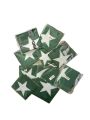 PAKISTAN FLAG SMALL AND UNSTITCHED.  2 FT 7 INCH LENGTH AND 1 FT 10 INCH WIDTH.  55*84 CM. 2/3 SIZE. ONE PIECE IN  THE PACKAGE.. 