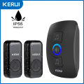 KERUI Wireless Doorbell Waterproof OutDoor Smart Home Door Bell Welcome Melodies Chimes LED Flash Security Adjustable Volume. 