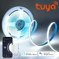 Tuya Wifi 12V COB LED Strip Light High Indensity Flexible RA90 Tape 320LEDs/m Backlight Room Decor Work With Alexa  Home. 
