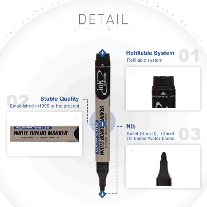 GXin%20G-213B%20Refillable%20Whiteboard%20Marker%20Pen%20-%2012%20Pieces%20-%20Green%20-%20Image%202