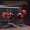 Gamerz P1000 / P-1000 Gaming Earphones Handsfree FOR PUBG In Ear Headphones pubg Wired Earphones Earbuds Headset Noise Cancelling Stereo Computer Gamer Headphones with Dual Mic for Mobile Phone PS4 tablets - Gaming handfree red. 
